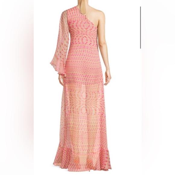 New Misa. Gaia One-shoulder Maxi Dress in Chiffon - Picture 4 of 5